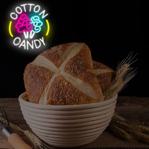 Image of Cotton Candy Shop Neon Sign Lollipop Food Led Light Home Wall Kitchen Decor Coffee Bar Shop Store Decoration, Dessert Business Light Up Signs Candy Party Decorations for Man Cave Bar Pub