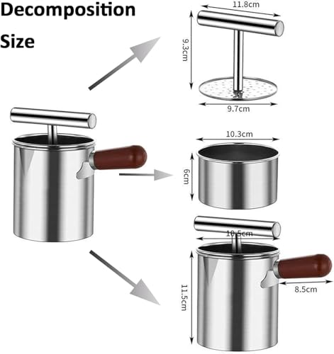 Exprimidor manual de jengibre y frutas con filtro fino de acero 6