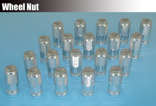 D1 Spec Wheel Lug Nuts F(Silver) 20xpcs 1.25MM x M12 Universal Fit for Most Vehicle