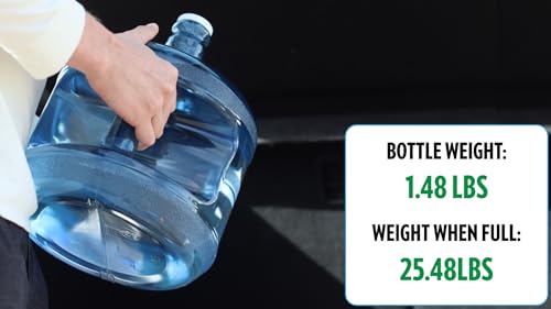 New Wave Enviro Polycarbonate Water Bottle, 3-Gallon, Screw Top Cap with Integrated Handle for Easy Carrying, Built for Durability, Blue