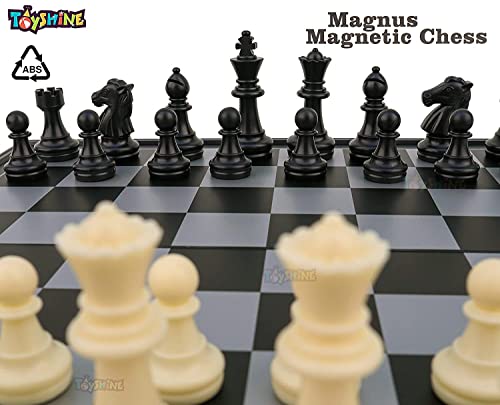 Image of Toyshine Magnus Magnetic Chess Set with Folding Chess Board and Pieces, Educational Toys for Kids and Adults