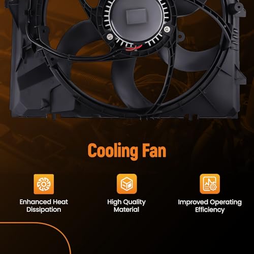 Image of maXpeedingrods 3 Pins Cooling Fan Assembly Brushless Motor 400W for BMW 325i E90 325x 330i 330xi 2006, 128i 2008-2013, 328i 2007-2013, 328xi 2007-2008 Z4 E89 2009-2011, 17427523259 17117590699