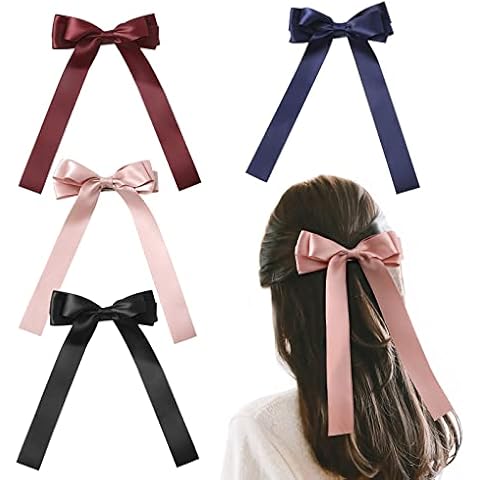 Bekecidi 4 Stück Bowknot Haarspangen Französisch Haarspange Haarspangen Cover