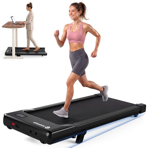 DeerRun Under Desk Walking Pad with 6% Incline & Remote Control