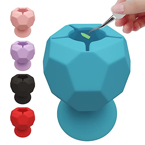 Suctioned Vinyl Weeding Scrap Collector Craft Silicone Suction Cups for Vinyl Disposing, Weeding Tools Supplies Scrap Holder for Vinyls, Weeder Holder for Heat Transfer Vinyl Disposing(Blue)