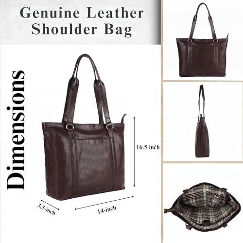 Image of Genuine Leather Tote Bag for Women - Premium Quality, Stylish, and Spacious Handbag for Everyday Use