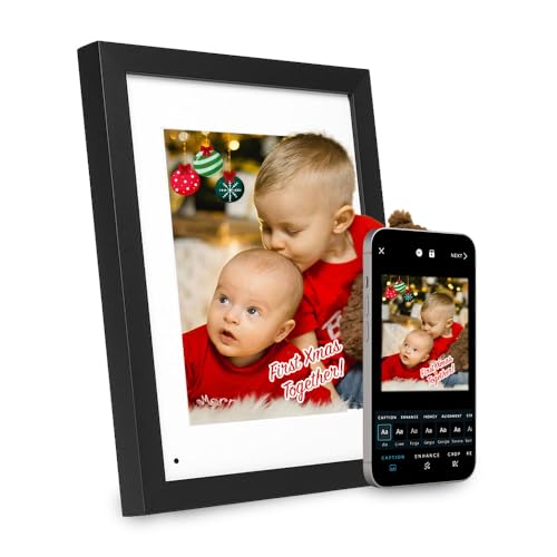 Gallery 10.1” HD WiFi Digital Picture Frame | Touch Screen with Easy Setup Free Photoshare App, Unique Gifts for Parents and Grandparents | Simply Smart Home | Midnight Black