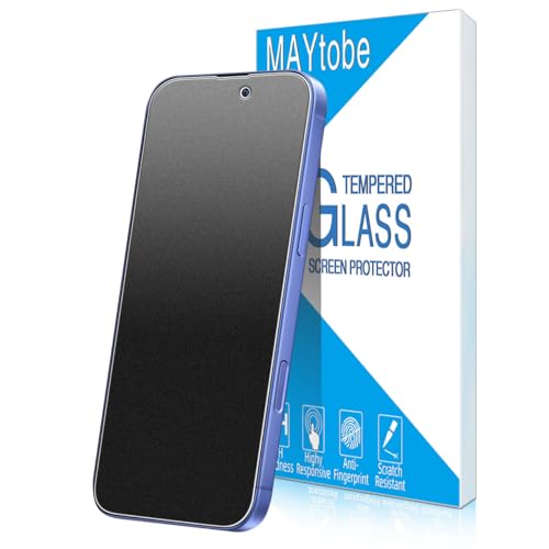 MAYtobe [2-Pack Matte Screen Protector for iPhone 16 Plus Tempered Glass Anti-Fingerprint Smooth as Silk Anti Glare Easy to Install Anti-Reflection