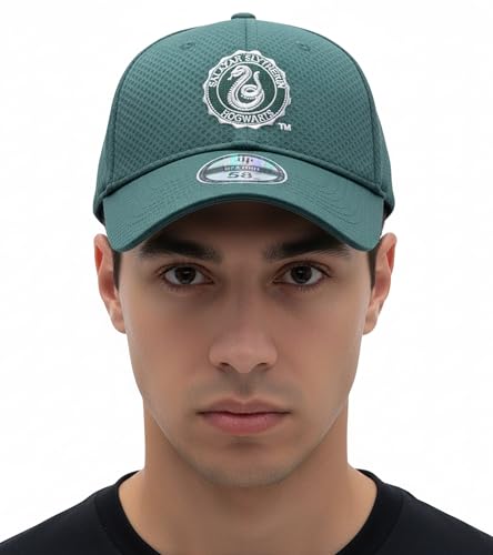 Image of Legend ICON Official Harry Potter Badge Gryffindor Snapback Baseball Cap – Unisex Cap | Adjustable Hat with Visor | Streetwear, One Size, Red, Harry Potter Slytherin Official Badge, One Size