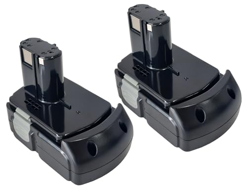 WeideBATT 2-Pack 18V 18-Volt Battery Replace for Hitachi BCL1815 BCL1820 BCL1825 BCL1830 BCL1840 EBM1830 327730 327731 Li-ion