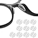 FOFALY Eyeglass Nose Pads, Anti Slip Nose Pads for Glasses, Soft Comfortable Silicone Cushions for Sunglasses, Reduce Pressure and Prevent Slipping for Glasses (10 Clear Pairs)