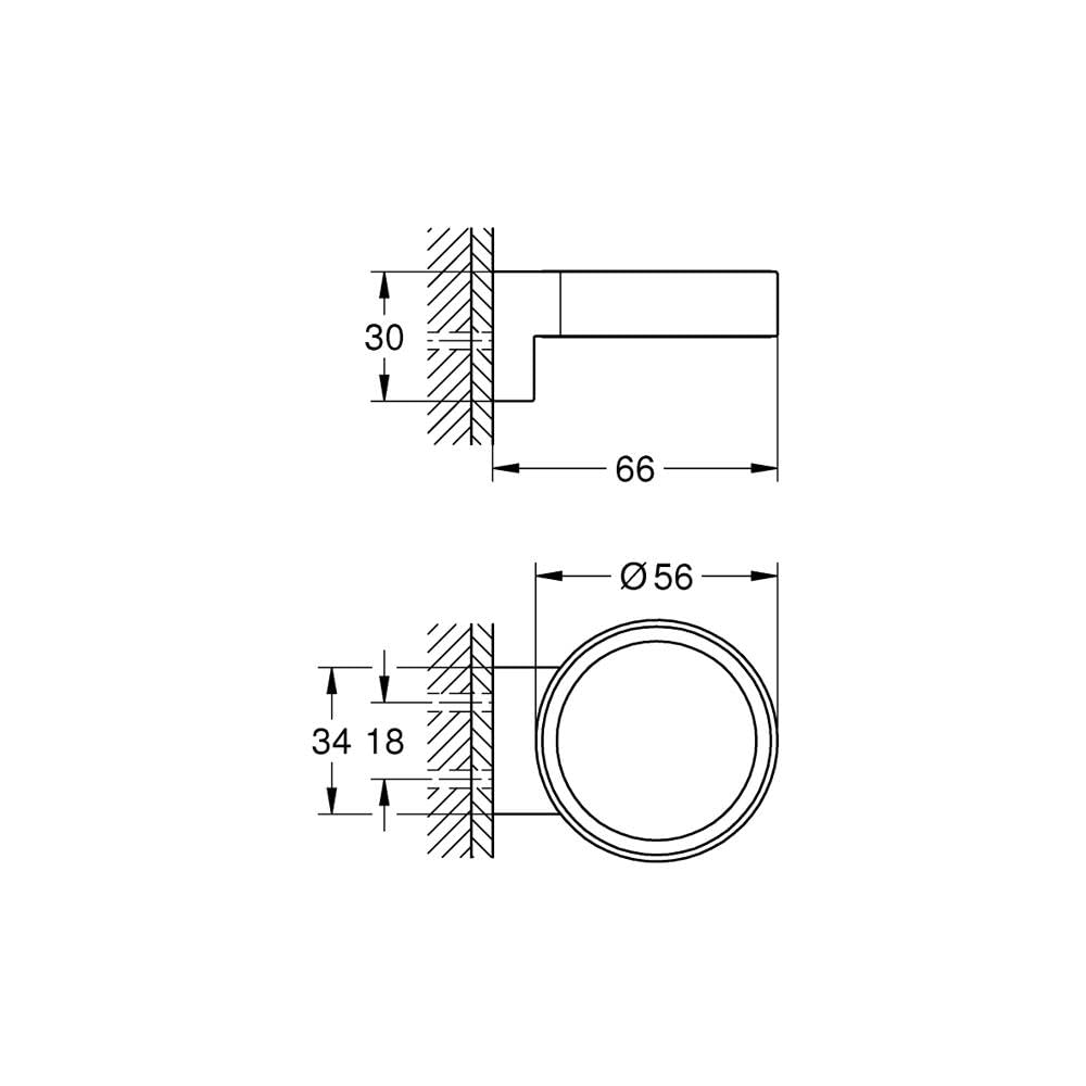 Grohe 31027000 Selection Soporte de cromo