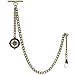 Albert Chain Pocket Watch Curb Link Chain Antique Brass Plating Fob T Bar AC09