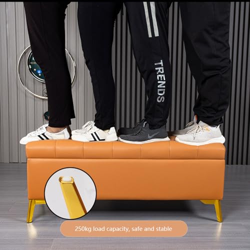 Banc à chaussures coffre de rangement pouf de chambre salon - 7
