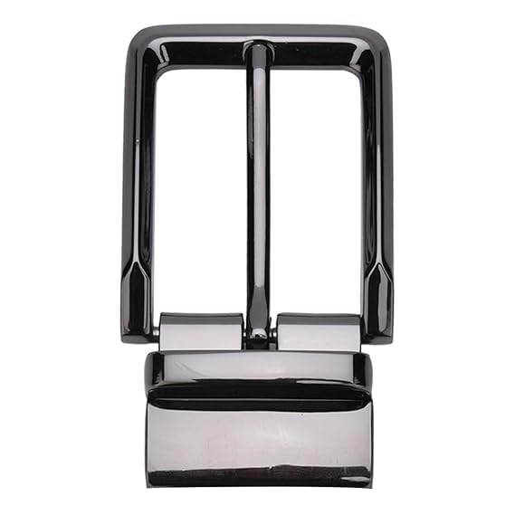 ZA Gadgets Men's Reversible Belt Buckle Only (35mm, Shining Black)-image-23