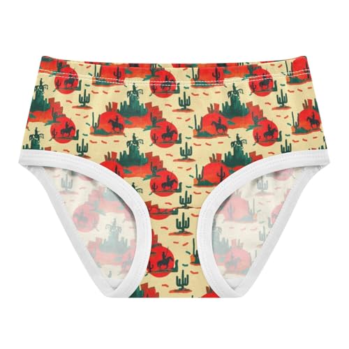 Joisal Animals Girls Underwear Toddler 2t Cotton Cute Panties Girl Vintage Cowboy Red Yellow Underpants Briefs
