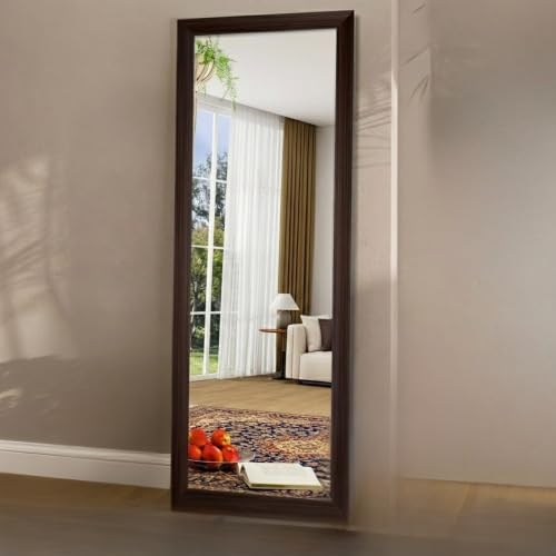 Image of Creative Arts n Frames 45X150 CM Full Length Dressing Chevel Long Strong Framed HD Mirror for Bedroom Living Room Home Office (Regular Chocolate 18x60 inch Full Length Framed Rectangle HD Mirror)