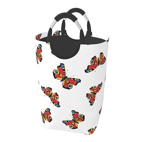 空飛ぶ赤ちょうちん ット ハンドル付き 洗濯かご おもちゃ 収納オーガナイザー 折りたたみ式バケツ 洗濯箱 汚れた衣類バッグ 自宅 バスルーム 寝室 寮用