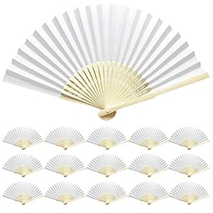 Woohome 15 Stück Faltfächer aus Papier