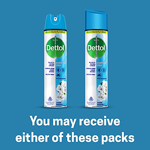 Image of Dettol Original Germ Protection Handwash Liquid Soap Refill, 1500ml & Disinfectant Spray Sanitizer for Germ Protection on Hard & Soft Surfaces, Spring Blossom, 225ml
