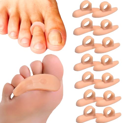 Reppkyh 14 pièces Gels d'orteil en Marteau Crête de Soutien pour Orteils Femmes et Hommes, Coussin de réalignage des articulations, Support et attelle temporaire tordue, Griffe, orthèse diabétique à