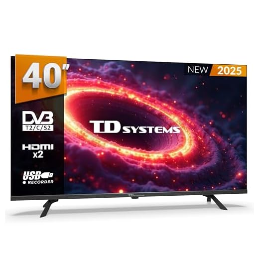 TD Systems - Televisor 40 Pulgadas Full HD no Smart TV, televisión TDT 2025, televisores con 3 años de garantía, 2X HDMI, USB Reproductor y Grabador - PRIME40K21F