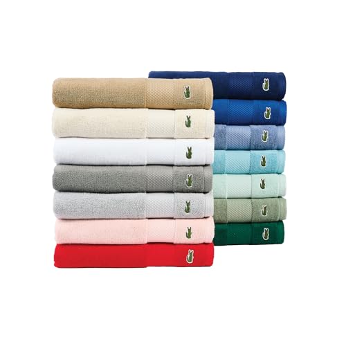 Lacoste Heritage Supima Serviette de Toilette en Coton Surf 40 6 x 76 2 cm - vue 7