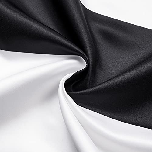 Vertkrea Stripe Window Curtain Striped Room Window Treatment Grommet Curtains 52 × 63 Inches Stripes Drapes For Bedroom Living Room, Black, Set Of 2 Panels #TOP2