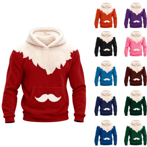 Kids Christmas Mustache Hoodie Cosplay Fleece Pullover Sweatshirt For Boys - image 5