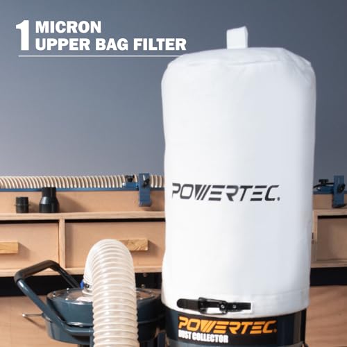 POWERTEC 1 HP Dust Collector 800 CFM