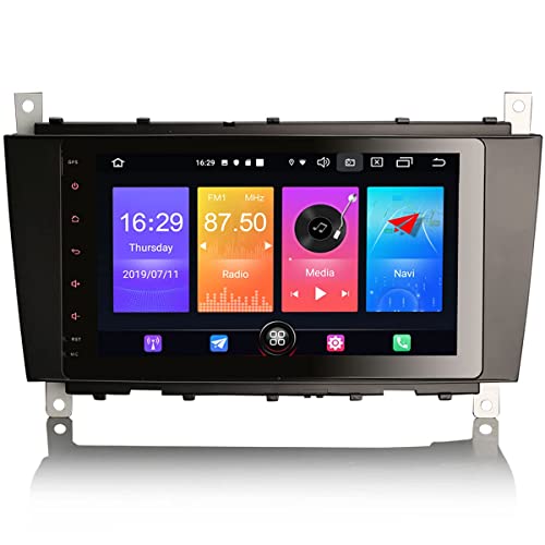 🚗【Modelli di auto compatibili】 Questo sistema di navigazione autoradio si adatta a Mercedes Benz Classe C W203 2004-2007 (C180 C200 C220 C230 C240 C250 C270 C280 C300 C320 C350 C32 AMG C55 AMG C63 AMG), Mercedes Benz Classe CLC W203 2008-2010, Mercedes Benz Classe CLK W209 2005-2011 (CLK200 CLK220 CLK240 CLK270 CLK280 CLK320 CLK350 CLK430 CLK500 CLK550 CLK55 AMG CLK63 AMG). 【Dimensioni del pannello anteriore】260 mm (larghezza superiore) * 120 mm (altezza) * 240 mm (larghezza inferiore).