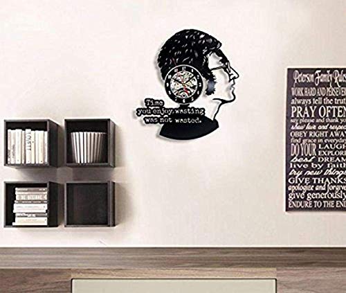 John Lennon Die Beatles Art Horloge murale en vinyle avec éclairage LED - Les Beatles, Paul McCartney, John Lennon, RIngo Starr, George Harrison John Lennon Die Beatles Art Horloge murale en vinyle avec éclairage LED – Image 3