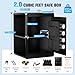 Dononr Gun Safe for Handgun, 2.0 Cu ft Home Safe with Pistol Rack Door Organizer, Pistol Safe with Digital Electronic Keypad, Alarm Gun Safe with Adjustable Shelf, Fixable Silent Safe for Valuables