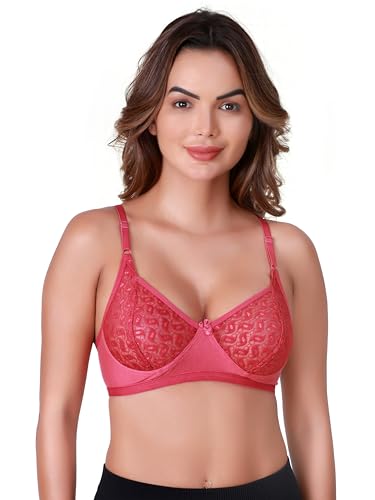 Image of SKDREAMS Naina Net Seamed Non Padded Full Coverage Non-Wired Women Full Coverage Bra