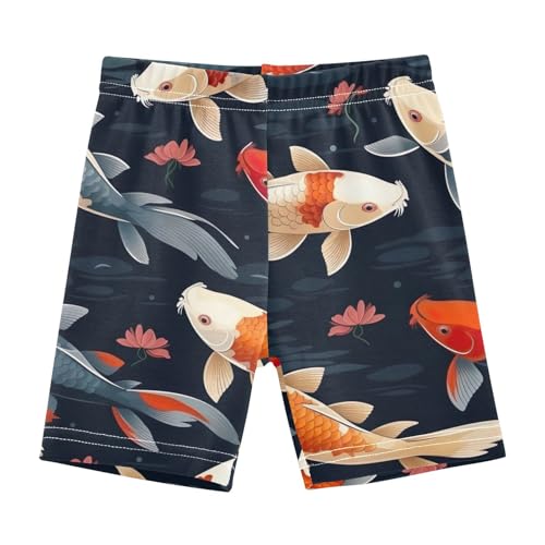 Various Koi Fishes Girls Cotton Bike Shorts Toddler Dance Biker Cartwheel Undershorts Outfit, 4T