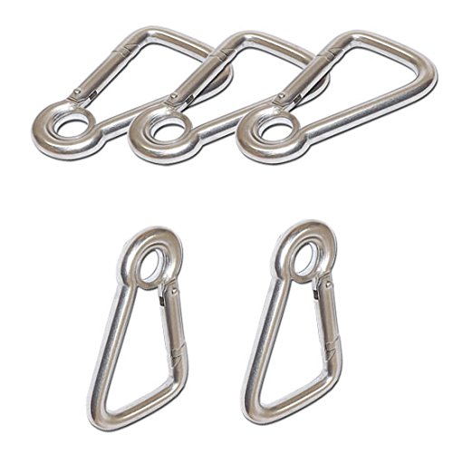 5 PC Marine Carabiner Clip Spring Snap Link Hook Eyelet 3/8
