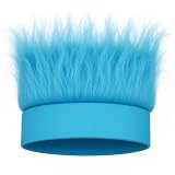 CHAKAKA Hairy Headband, Crazy Hats Funny Wig Troll Hair for Adults, Fun Party Costume Accessories for Crazy Hair Day, Spirit Week, Sports, Halloween, Cosplay Parties (Sky Blue)