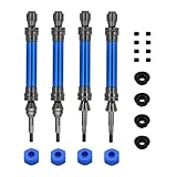 RC スペアパーツ For Traxxas For Slash For Hoss For Stampede For VXL 4X4 1/10 交換用フロントおよびリアドライブシャフトドライブシャフトCVD RCカーアップグレードパーツ(Blue)