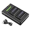 Neewer NP-FW50 Kamera Batterieladegerät Kompatibel mit Sony A6000 A6500 A6300 A6400 A7 A7II A7RII A7SII A7S A7S2 A7R A7R2 A55 A5100 RX10 (2er-Pack Micro USB Anschluss 1100 mAh)