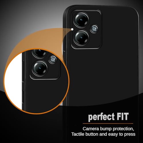 Image of Back Cover for Motorola Moto G54 5G /G54 Power 5G | Full Camera Protection | Premium Liquid Silicon Case | Flexible Bumper Case for Motorola Moto G54 5G / G54 Power 5G / G64 5G / G55 5G (Black)