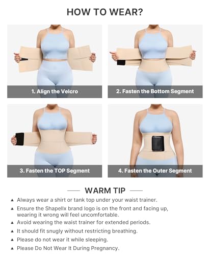 Image of SHAPELLX Waist Trainer for Women Waist Cincher Corset Shapewear Body Shaper Tummy Control Stomach Belt Postpartum Band