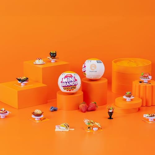 Image of Mini Brands Create MasterChef Series 2 2 Pack by ZURU - Real Mini Dishes with Ingredients, UV LED Lamp & Recipe Card | DIY Toy Capsule Non-Edible Collectable Item for Children