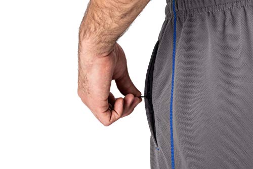 MAGNIVIT Men's Pocketed Open-Bottom Sweatpant Active Performance Sweatpant Loose-Fit Grey