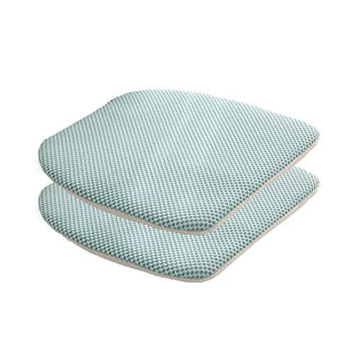 Kitchen Chair Pads Set of 2, Outdoor Chair Pads Set of 2 With Ties, Machine Washable Dining Chair Seat Cushions Large 17x17 with
