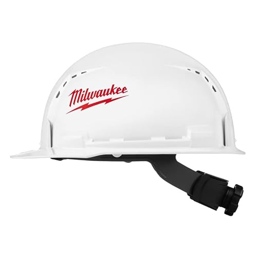 Milwaukee Bolt Ratchet Type 1 Class C Front Brim Hard Hat White Vented - Case Of: 1; #TOP17