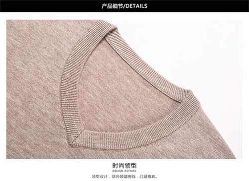 Dcvmvmn Men' Thickened Wool Knitted Vest Classic Business Casual Fashion Solid Color Sleeveless Formal Vest Pullover4