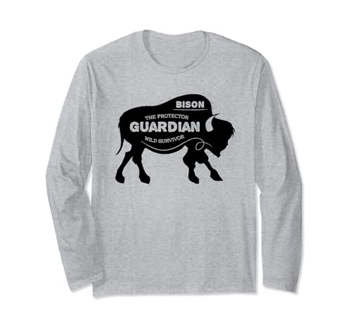 Bison Guardian - Funny Bison Lover Long Sleeve T-Shirt