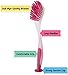 Klickpick Home Dish Scrubber Brushes Assorted Colors Dishwashing Brush with Soft Long Handle Scrubbing Brushes with Suction Cup Multiple Use Cleaning Scrub Brush,Set of 3- Red,Green,Blue