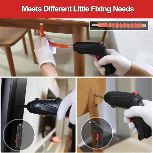Image of 47 in 1 Electric Screwdriver Set, 3.6V Cordless & Rechargeable, 3.5N.m Max Torque, USB Power Rechargeable Screwdriver with 44pcs Driver Bits, Ideal for Small Projects
