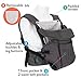 Nuby Deluxe Baby Carrier: Newborn to Toddler with Lumbar Support for 7.7-32.8 lb. (3.5-14.9 kg) | Lightweight Breathable Mesh Fabric | Bonus Teether | Removeable Baby Drool Bib | Color: Grey